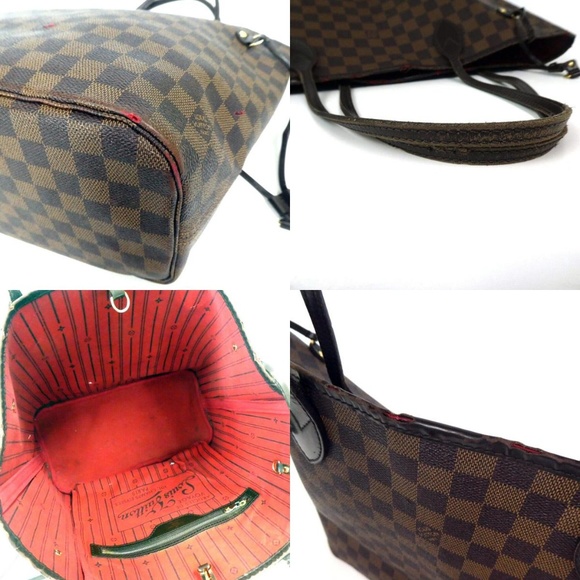 Auth Louis Vuitton Damier Neverfull Mm Bag #697L32 - Picture 6 of 7